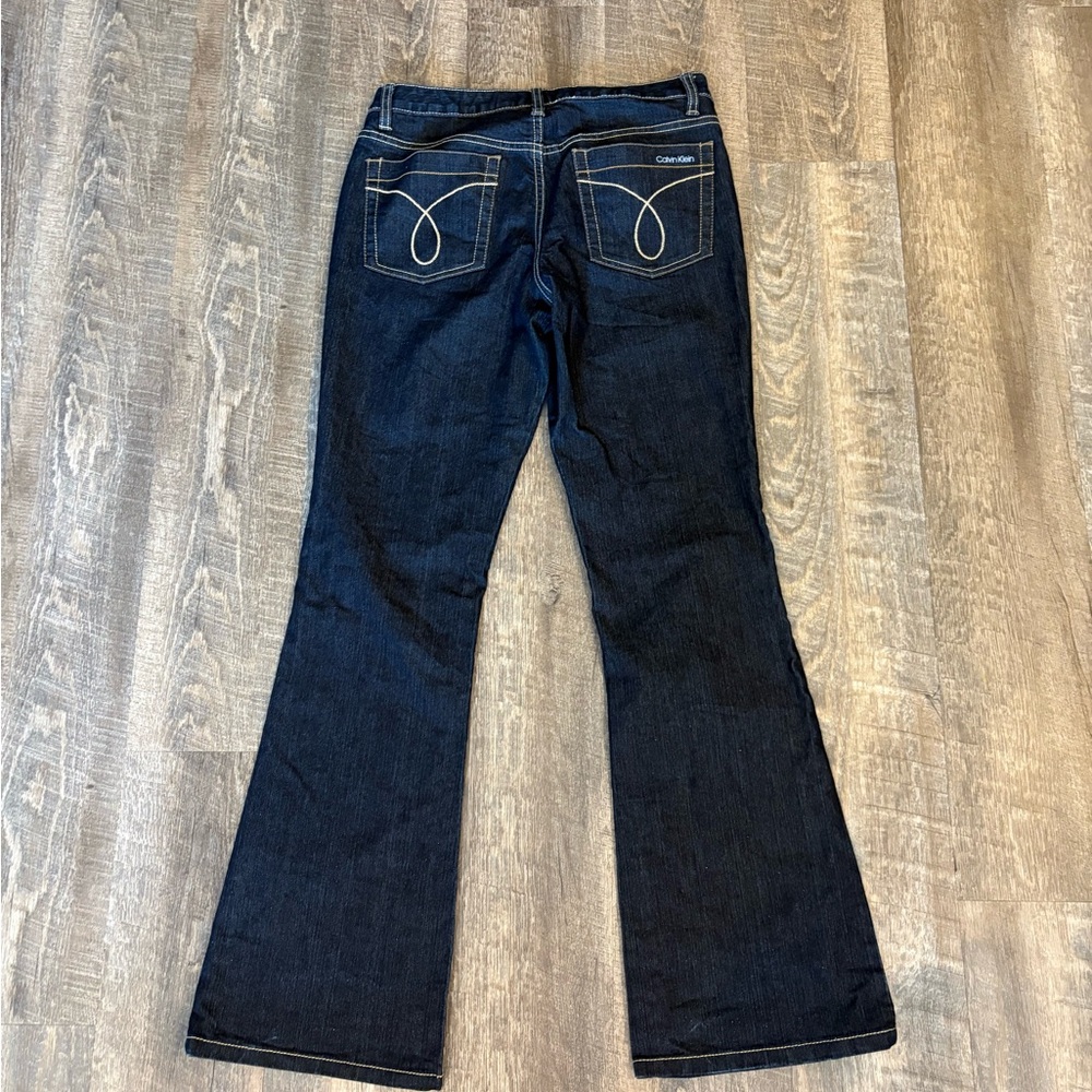 3/$15 Calvin Klein Dark Denim Flare Jeans